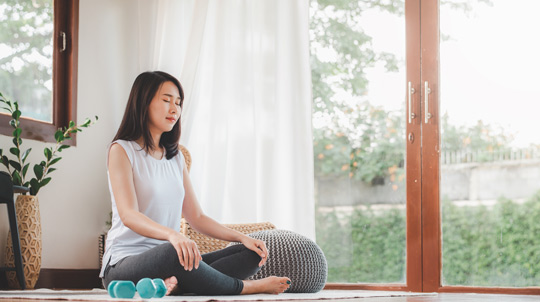 Woman doing yoga